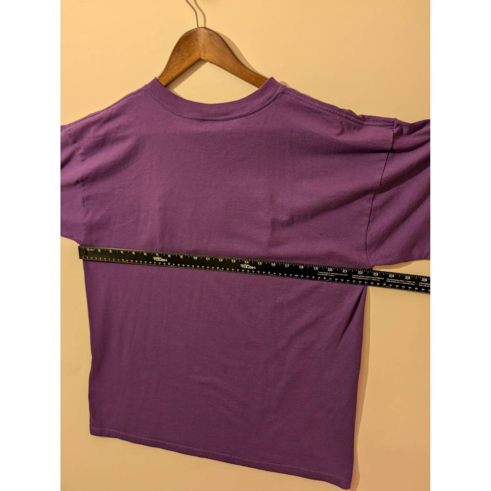 Fruit of the Loom T-Shirt Men XL Purple Embroidered Kids Vintage Style - Picture 7 of 7